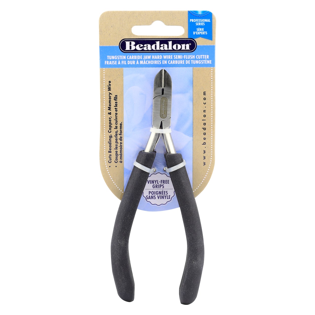 Beadalon® Professional Series Tungsten Carbide Jaw Hard Wire Semi-Flush Cutter